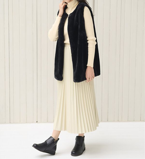 BELLUNA（ベルーナ）の「ゆったり５Ｅダブルファスナーブーツ（ブーツ）」｜詳細画像