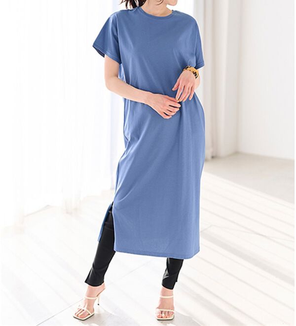 RANAN（ラナン）の「【レギンス付】＜ＢＣ＞綿１００％ひんやりワンピース（その他ワンピース）」｜詳細画像