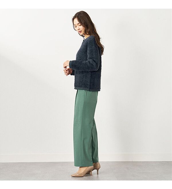 BELLUNA（ベルーナ）の「シャギーニット素材編地使いカーディガン（ニットカーディガン）」｜詳細画像