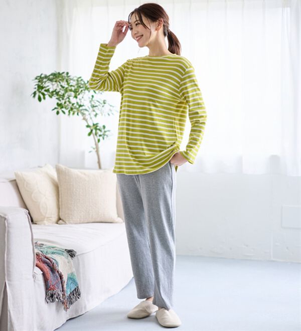 LAVIENNE（ラヴィエンヌ）の「【とろける肌心地】綿１００％あったかスムースパジャマ（パジャマ・ルームウェア）」｜詳細画像