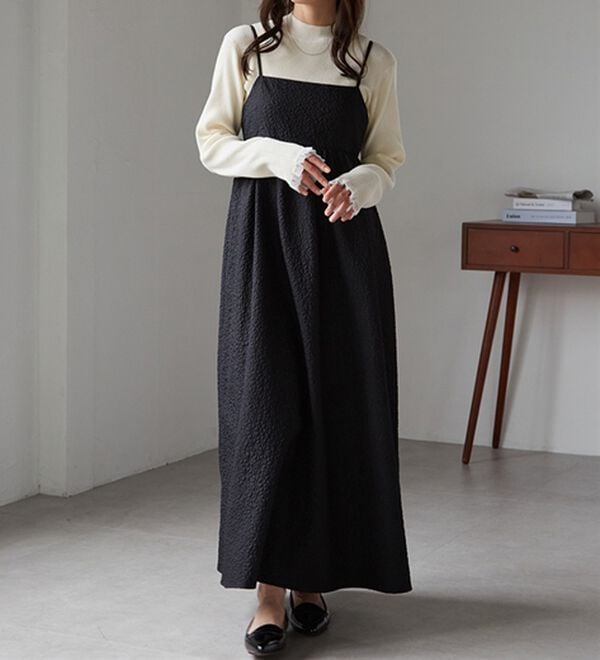 RANAN（ラナン）の「【春色追加】シアーフリル袖ハイネックリブニット（ニット・セーター）」｜詳細画像