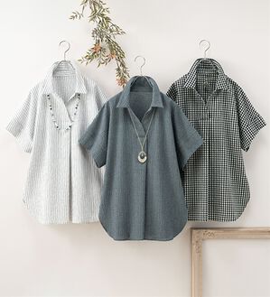 ルフラン（ルフラン）の「【３色組】３６０度カバー＊ドルマンシャツ（ブラウス）」｜3色組