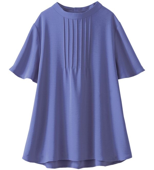 BELLUNA（ベルーナ）の「タック使い袖フレアーブラウス（ブラウス）」｜ブルー