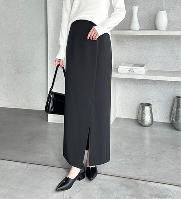 GeeRA（ジーラ）の「オンオフ着られる！スリットタイトスカート（ロングスカート）」｜詳細画像