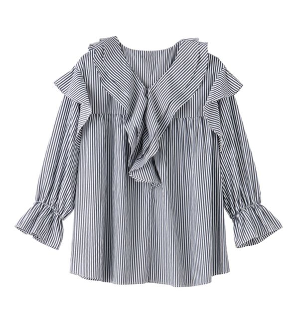 RANAN（ラナン）の「ビッグカラーフリルブラウス（ブラウス）」｜詳細画像