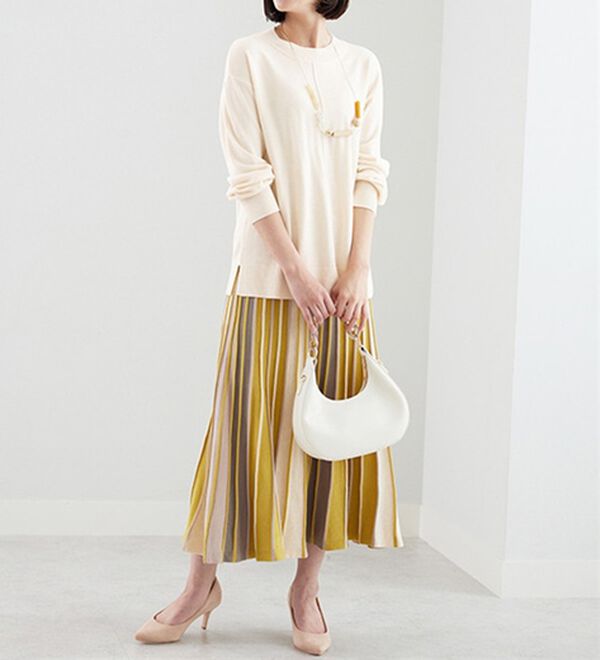 BELLUNA（ベルーナ）の「ふんわり袖カシミヤタッチプルオーバー（ニット・セーター）」｜詳細画像