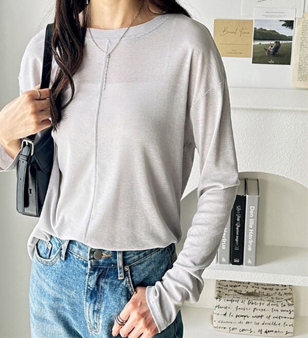 GeeRA（ジーラ）の「着回し自在！スラブシアートップス（カットソー）」｜詳細画像