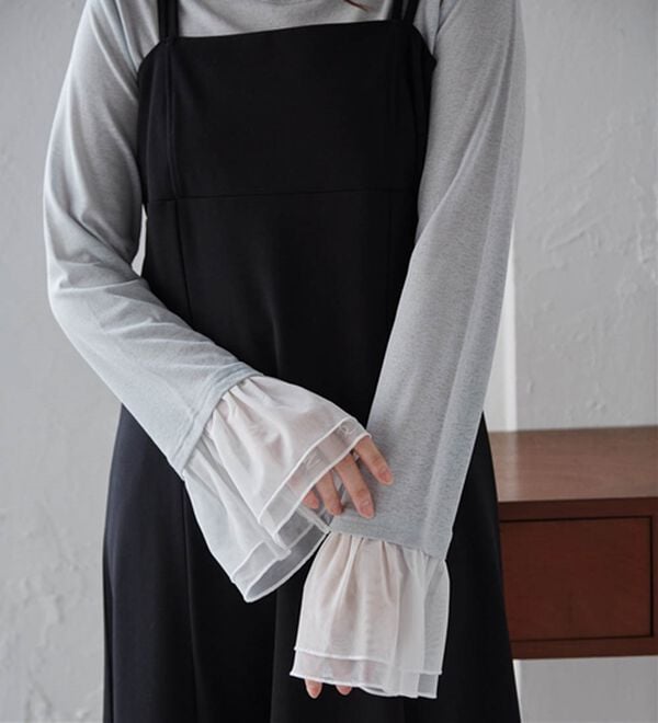 RANAN（ラナン）の「フレアーチュール袖スラブシアーＴ（カットソー）」｜詳細画像