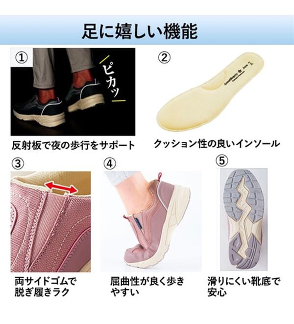 「軽量快適ウォーキングシューズ（スリッポン）」｜詳細画像