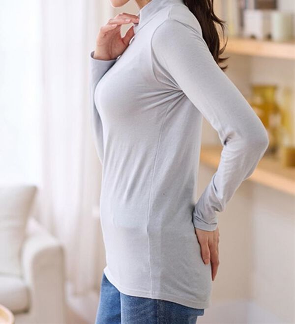 LAVIENNE（ラヴィエンヌ）の「【選べる襟！】綿１００％吸湿発熱あったかインナー（肌着・インナーウェア）」｜詳細画像