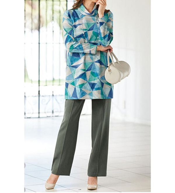 BELLUNA（ベルーナ）の「日本製おでかけはっ水ストレッチフレアパンツ（ワイドパンツ・ガウチョ）」｜詳細画像