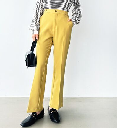 GeeRA（ジーラ）の「楽ちん＆キレイ見え美脚フレアーパンツ（フルレングスパンツ）」