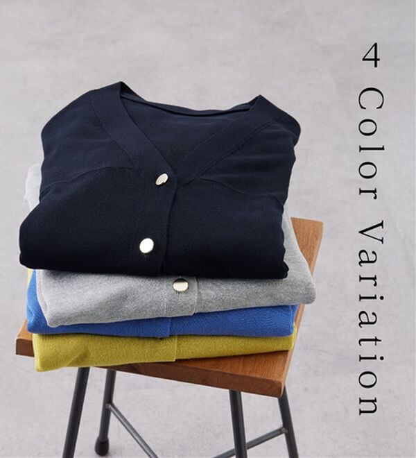 BELLUNA（ベルーナ）の「【快適Ｌａｂ．】シャリ冷！洗える多機能ニットカーディガン（ニットカーディガン）」｜詳細画像