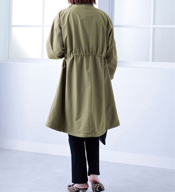 BELLUNA（ベルーナ）の「裏フリース素材スタンド衿ロング丈ブルゾン（ロングコート）」｜詳細画像