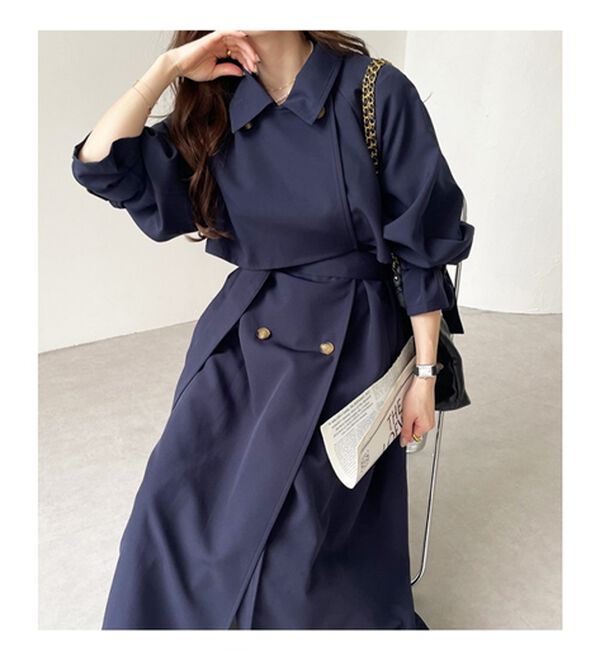 GeeRA（ジーラ）の「『ドラマ着用商品』上品オーバーサイズトレンチコート（ロングコート）」｜詳細画像