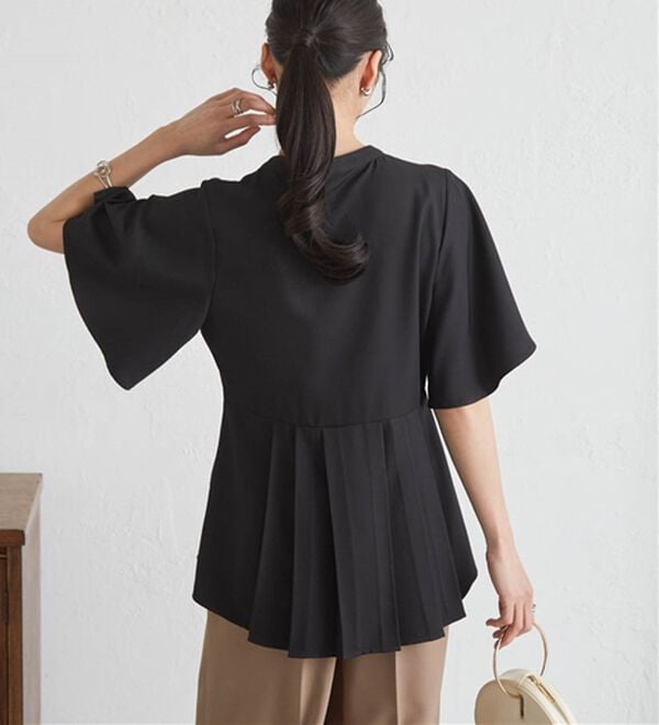 RANAN（ラナン）の「ウエストタックフレアブラウス（ブラウス）」｜詳細画像