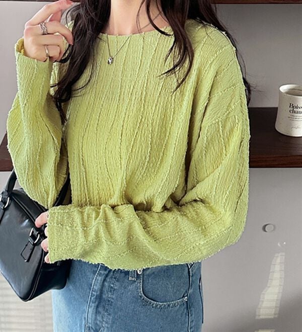 GeeRA（ジーラ）の「シャギージャカードボートネックカットソー（カットソー）」｜詳細画像