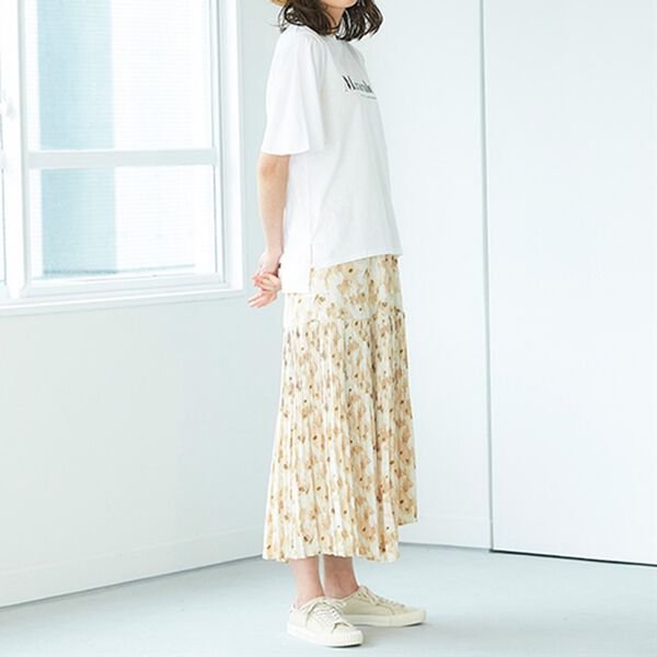 ぼかし花柄プリーツスカート - ベルーナ【公式】