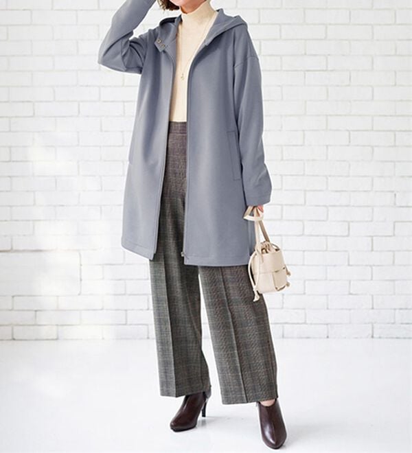 BELLUNA（ベルーナ）の「衿デザインロング丈パーカー（パーカー）」｜詳細画像