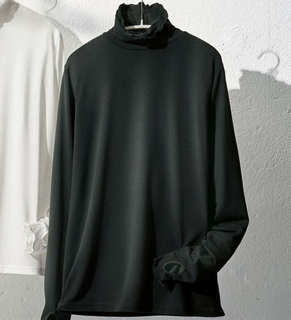 BELLUNA（ベルーナ）の「着るだけＵＶ対策シアーインナー（カットソー）」｜ブラック