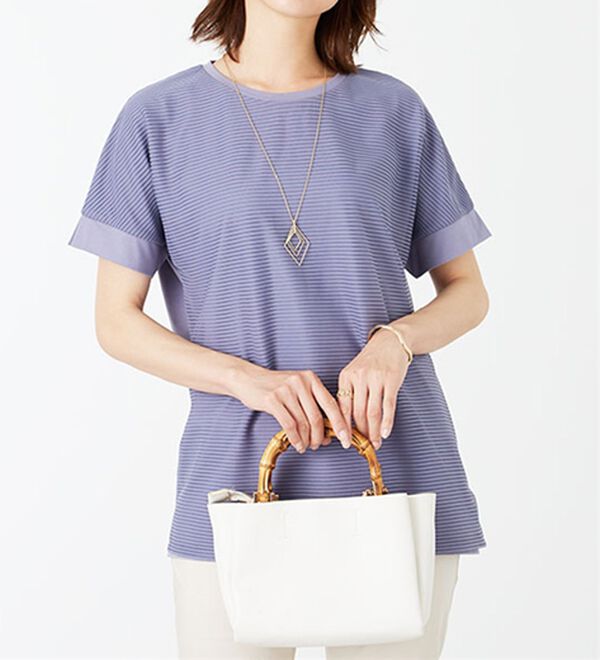 BELLUNA（ベルーナ）の「ボーダーチュール重ねチュニック（チュニック）」｜詳細画像