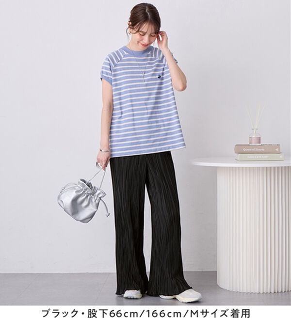 Viola e Viola（ヴィオラ エ ヴィオラ）の「着心地楽ちん！さらっと軽やかプリーツパンツ（フルレングスパンツ）」｜詳細画像