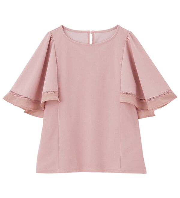 GeeRA（ジーラ）の「シアー切替フレアー袖Ｔブラウス（ブラウス）」｜詳細画像