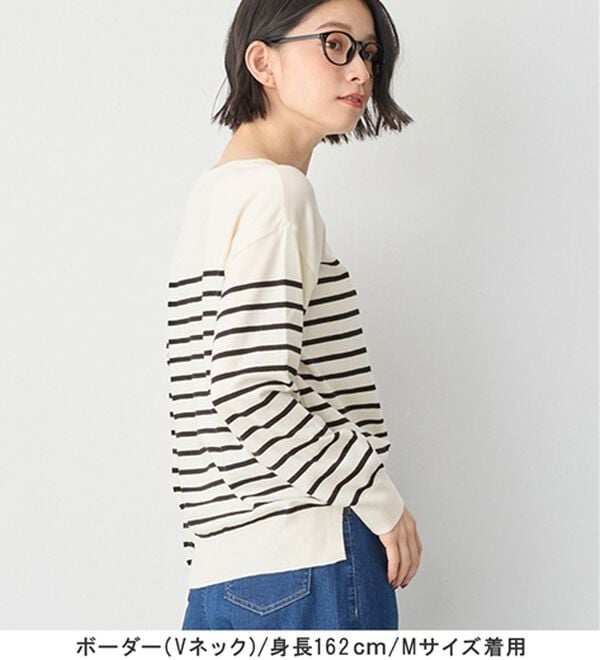 Viola e Viola（ヴィオラ エ ヴィオラ）の「＜選べる衿＞もちもち　ゆるシンプルニット（ニット・セーター）」｜詳細画像