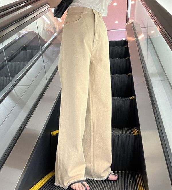 GeeRA（ジーラ）の「オリジナルパッチハイウエストデニム（ワイドパンツ・ガウチョ）」｜詳細画像