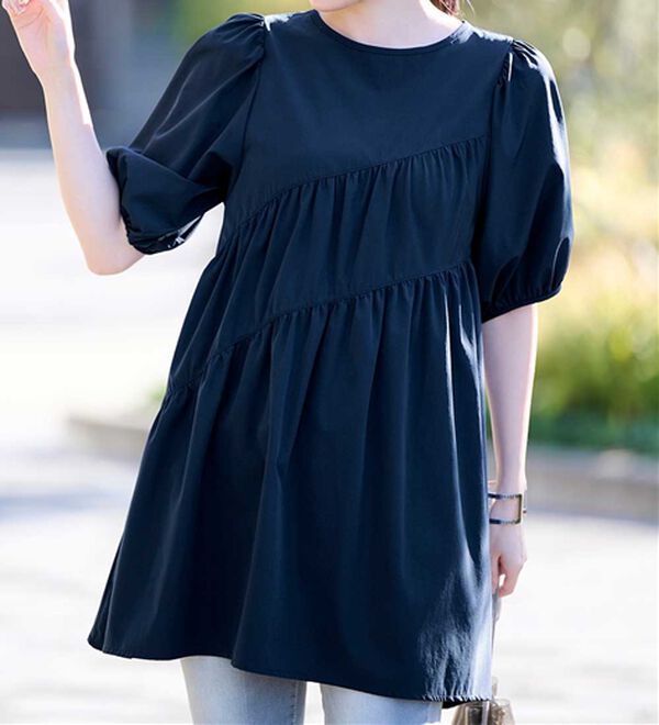 RANAN（ラナン）の「ひんやり！ななめティアードチュニック（チュニック）」｜詳細画像