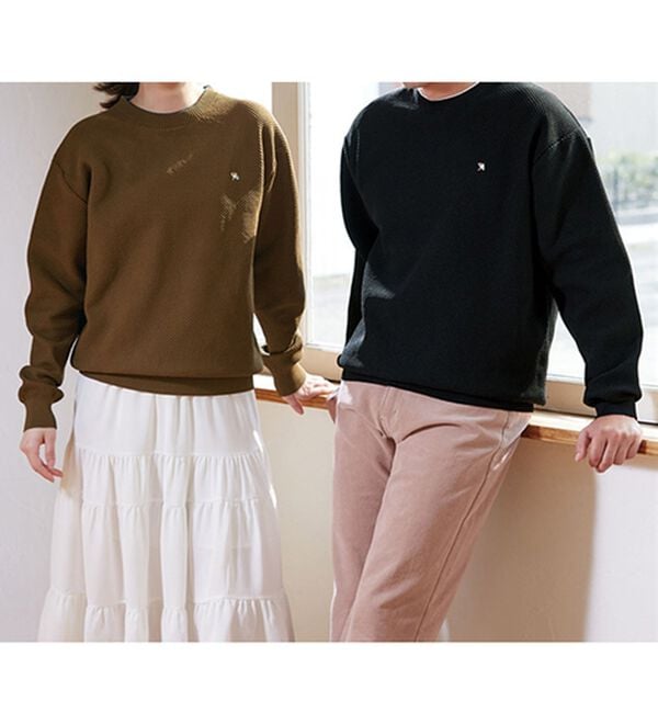 「＜アーノルド　パーマー＞立体編みレイヤードセーター（メンズニット・セーター）」｜詳細画像