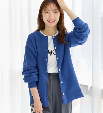 alotta（アロッタ）の「＜選べる２丈＞洗える！パール調ボタンゆるニットカーディガン（ニットカーディガン）」