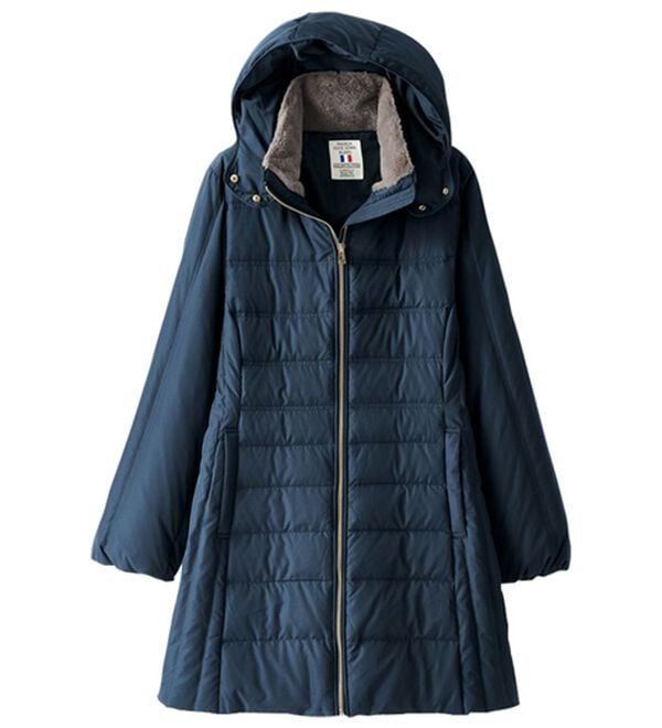 BELLUNA（ベルーナ）の「細見え！フレンチダウン使いダブルステッチロング丈コート（ロングコート）」｜詳細画像