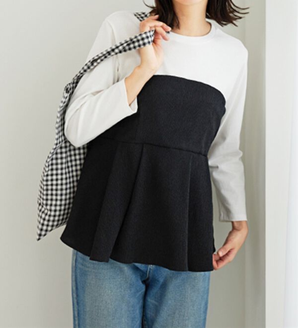 BELLUNA（ベルーナ）の「ビスチェ風ドッキングチュニック（チュニック）」｜詳細画像