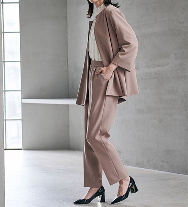 RANAN（ラナン）の「＜２点セット＞洗える！ゆるっとジャケット今どきパンツスーツ（パンツスーツ）」｜詳細画像