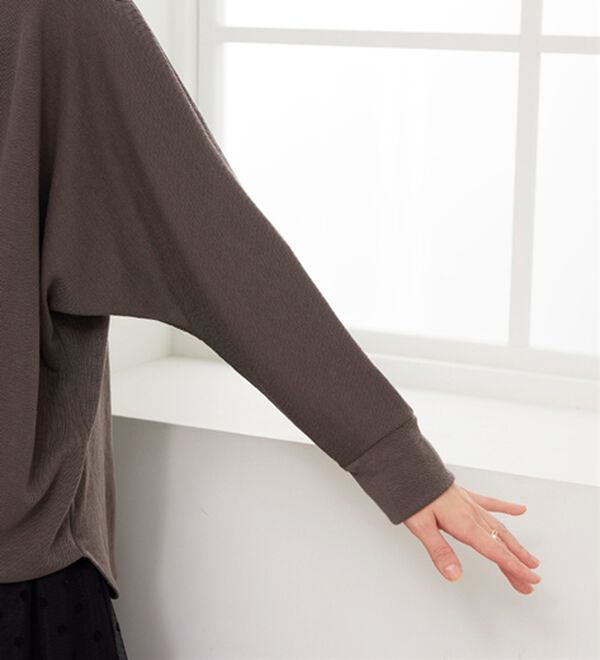 BELLUNA（ベルーナ）の「【新色追加】【2点セット】ネックレス付裾タックデザインプルオーバー（カットソー）」｜詳細画像