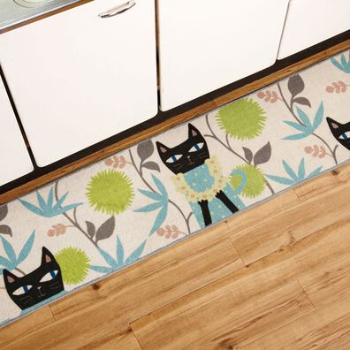 「洗えるロングキッチンマット（キッチンマット）」