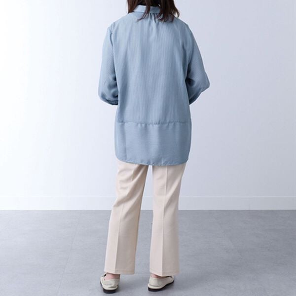 BELLUNA（ベルーナ）の「ストライプ切替デザインシャツチュニック（チュニック）」｜詳細画像