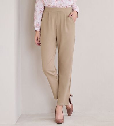 alotta（アロッタ）の「あったか裏起毛カットジョーゼットスリムパンツ（フルレングスパンツ）」