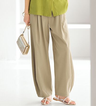 BELLUNA（ベルーナ）の「【初めてでも失敗しにくい！】艶消しシルキーカーブパンツ（ワイドパンツ・ガウチョ）」