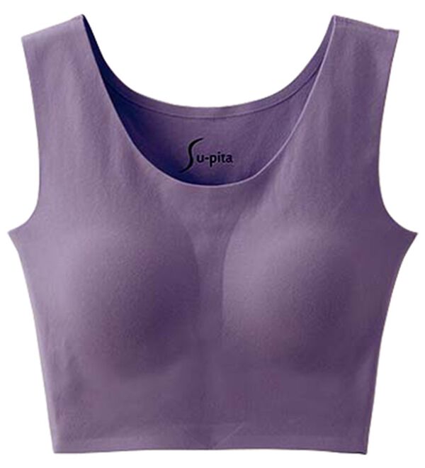 LAVIENNE（ラヴィエンヌ）の「グラマーさんも綿混のＳｕ－ｐｉｔａ（スーピタ）ブラ（ブラジャー）」｜パープル