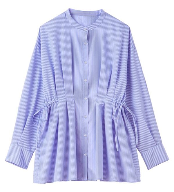 GeeRA（ジーラ）の「ウエストタックリボンシャツチュニック（チュニック）」｜詳細画像