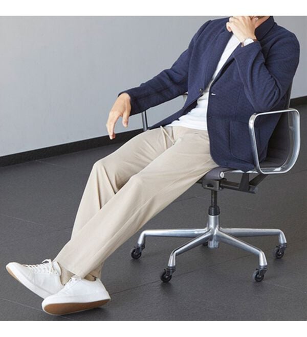 「【３本組】＜コムルヴァン・オム＞のびのび快適上品チノパンツ（メンズフルレングスパンツ）」｜詳細画像