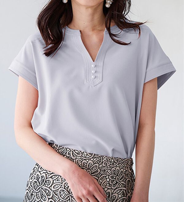 RANAN（ラナン）の「ひんやり！スキッパーブラウス（ブラウス）」｜詳細画像