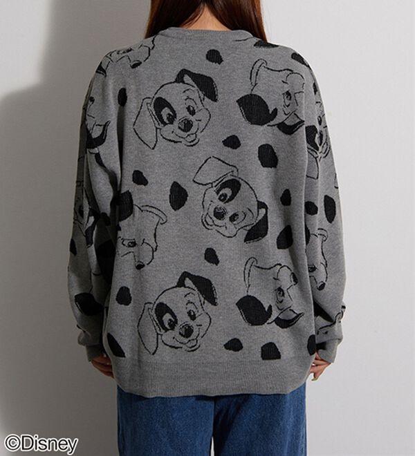 BELLUNA（ベルーナ）の「＜Ｄｉｓｎｅｙ＞【１０１匹ワンちゃん】総柄ジャカードゆったりセーター（ニット・セーター）」｜詳細画像