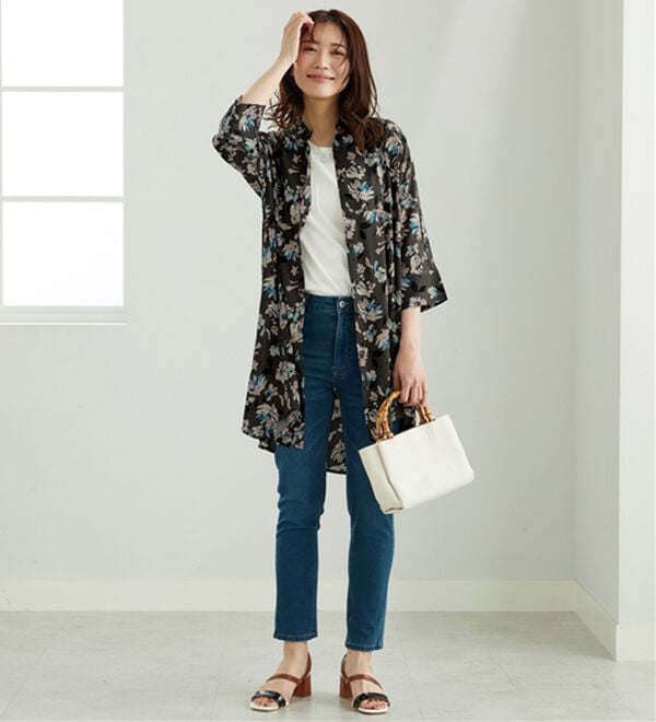 「【接触冷感】レーヨン素材ブザム切替ワンピース（その他ワンピース）」｜詳細画像