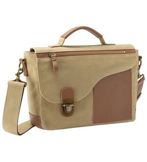 「大人に似合う国産帆布のこだわりショルダー（メンズショルダーバッグ）」｜ベージュ