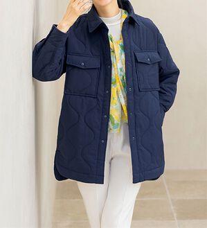 ルフラン（ルフラン）の「ゆったりが可愛い今どきキルトジャケット（その他ジャケット）」｜ネイビー