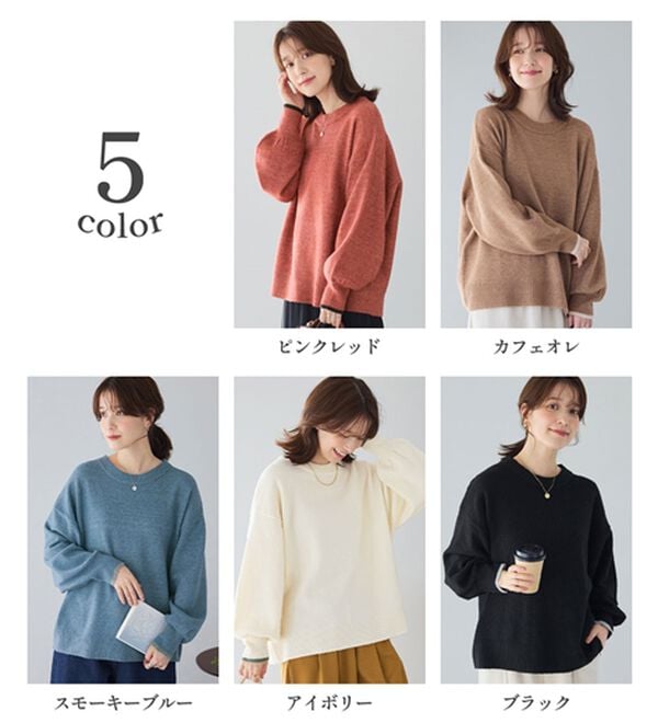 Viola e Viola（ヴィオラ エ ヴィオラ）の「洗えるもちもち　ゆるニットプルオーバー（ニット・セーター）」｜詳細画像