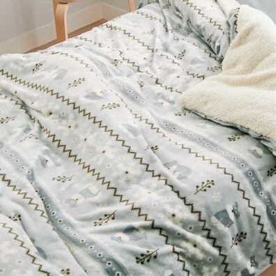 iellio（イエリオ）の「もこもこボアとフランネルの毛布にもなるあったか布団カバー＜フランネル・北欧調・肌ざわり＞（掛布団カバー）」